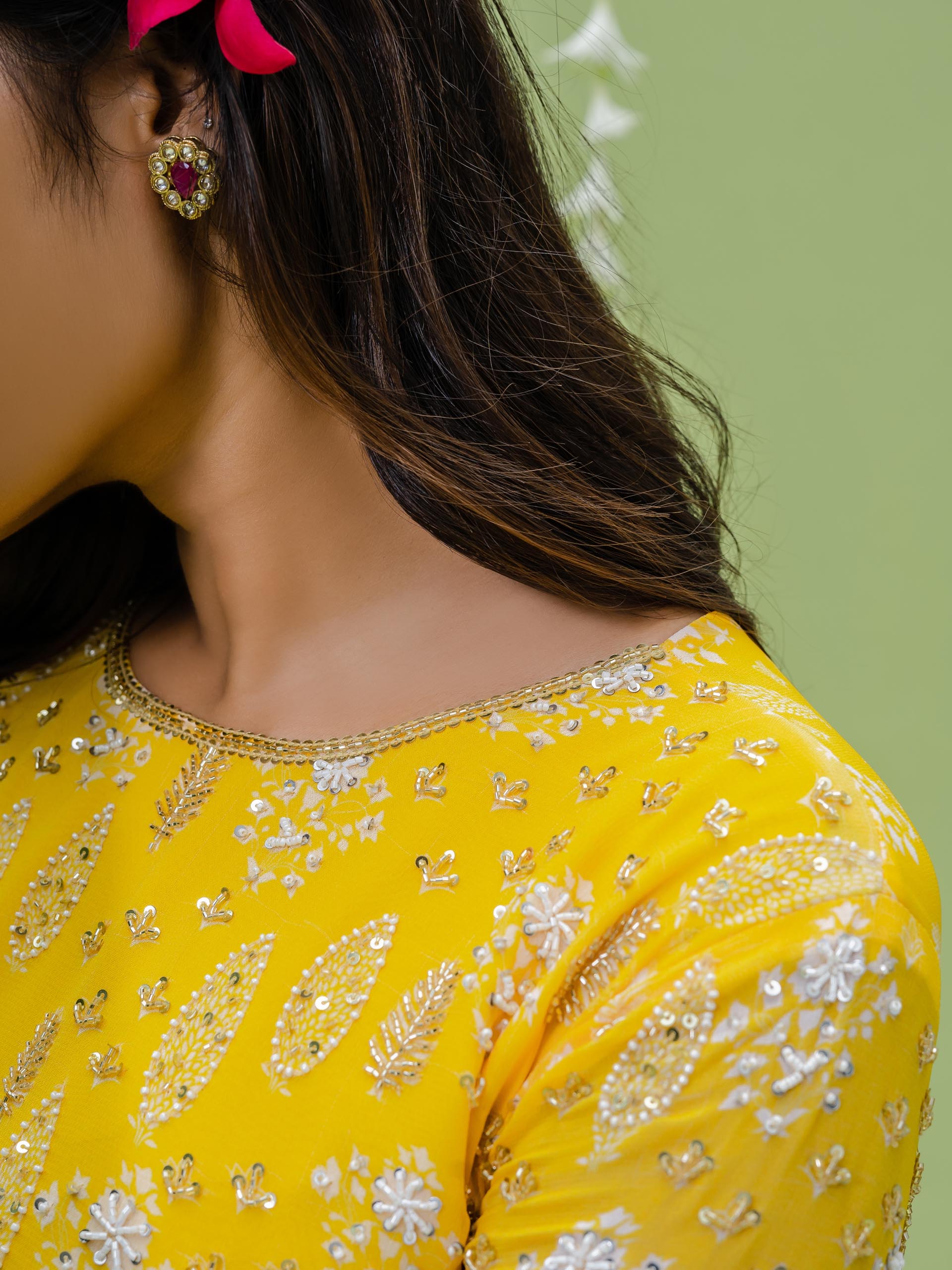 Sunshine Embroidered Sharara Set image 5