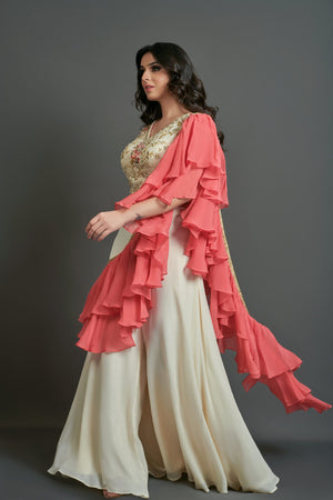 Beige Cream Palazzo Set image 2