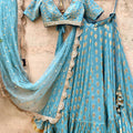 Turkish Blue Lehenga Set image 0