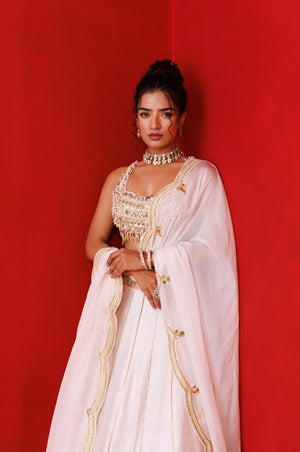 Ivory Mirror Gaze Lehenga Set image 3