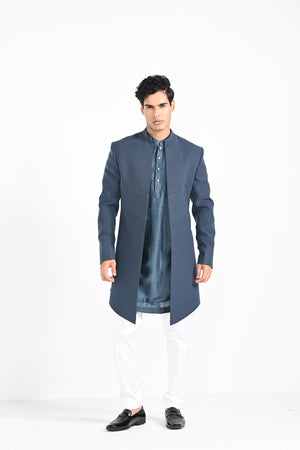 Sorm Blue Open Achkan Set - M image