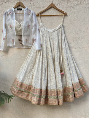 Lucknowi Lehenga Set with Jacket - L image