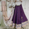 Aubergine Mirror Lehenga Set image 0