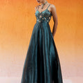 Metallic Teal Blue Jumpsuit image 0